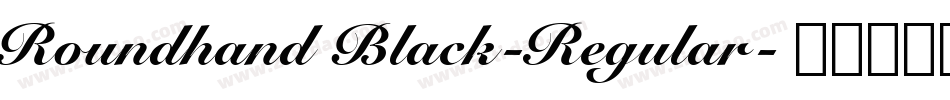 Roundhand Black-Regular字体转换